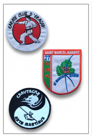 Patch écusson patche Shotokan Karaté thermocollant badge arts martiaux 